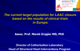 The Current Target Population for LAAC Closure Based on the Results of Clinical Trials in Europe