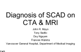 Diagnosis of SCAD on CTA & MRI