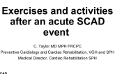 Exercises and activities after an acute SCAD event