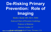 De-Risking P rimary P revention: Role of Imaging