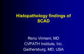 Histopathology findings of SCAD