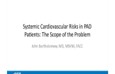 Systemic Cardiovascular Risks in PAD Patients: The Scope of the Problem
