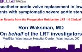 Transcatheter aortic valve replacement in low-risk patients with symptomatic severe aortic stenosis 