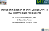 Status of indication of TAVR versus SAVR in low-intermediate risk patients