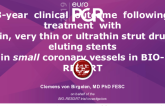 3-year  clinical  outcome  following  treatment  with thin, very thin or ultrathin strut drug-eluting stents in small coronary vessels in BIO-RESORT