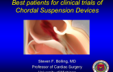 Which Patients Are Best Candidates for Clinical Trials With… Transcatheter Leaflet/Chordal Suspension (Anatomic and Clinical Factors)