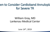 When to Consider Cardioband Annuloplasty for Severe TR