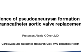 Incidence of the Pseudoaneurysm After Transcatheter Aortic Valve Replacement: A Single-Center Experience