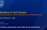 Indications for LAA Closure: Defining Relative Contraindications to Anticoagulation