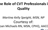 TVT Registry: The Role of CVT Professionals in Quality