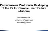 Percutaneous Ventricular Reshaping of the LV for Chronic Heart Failure (Ancora)