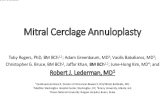 Mitral Cerclage: Technology and FIM Updates