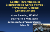 Leaflet Thrombosis in Bioprosthetic Aortic Valves — Prevalence, Clinical Consequences