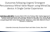 Outcomes Following Urgent/Emergent Percutaneous Mitral Valve Repair Using MitraClip Device: A Single-Center Experience