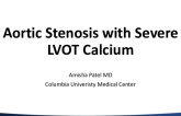 AS With… Severe LVOT Calcium
