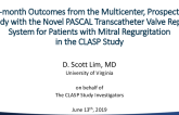 6-Month Outcomes from the Multicenter, Prospective Study With the Novel PASCAL Transcatheter Mitral Repair System for Patients With Mitral Regurgitation