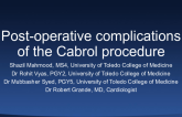 Detection of Long-Term Post-Operative Complications of the Cabrol Surgical Technique