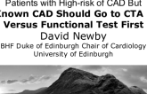 Patients with High-risk of CAD But No Known CAD Should Go to CTA First Versus Functional Test First