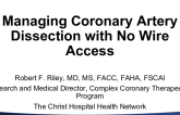 Managing Coronary Artery Dissection with No Wire Access