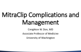 MitraClip Complications and Management