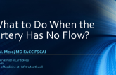 What to Do When the Artery Has No Flow?