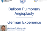 Balloon Pulmonary Angioplasty ?— German Experience