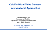 Calcific Mitral Valve Disease: Interventional Approaches