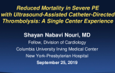 TCT 119: Reduced Mortality in Severe PE with Ultrasound-Assisted Catheter-Directed Thrombolysis: A Single Center Experience.