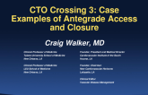 CTO Crossing 3: Case Examples of Antegrade Access and Closure