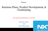 Business Planning, Development, and Fundraising