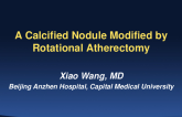 A Calcified Nodule Modified by Rotational Atherectomy