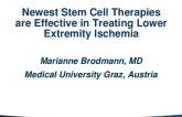 Newest Stem Cell Therapies are Effective in Treating Lower Extremity Ischemia