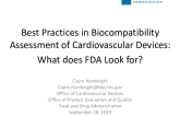 Best Practices in Biocompatibility Assessment of Cardiovascular Devices: What Does the FDA Look For?