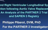 PARTNER 2 Trial and Registry: Impact of Left And Right Ventricular Longitudinal Systolic Strain Following Transcatheter and Surgical Aortic Valve Replacement