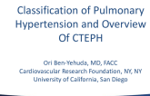 Classification of Pulmonary Hypertension and Overview of CTEPH