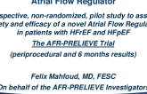 Pilot Study to Assess Safety and Efficacy of a Novel Atrial Flow Regulator in Patients with HFrEF and HFpEF: The AFR-PRELIEVE Trial