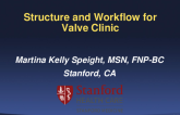 Starting a New TAVR Center: Experiences From New (and Not-so-New) Startups — Perspectives From Heart Team Physicians and Valve Program Coordinators (VPCs) - Structure and Workflow for Valve Clinic