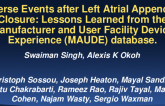 TCT 113: Adverse Events after Left Atrial Appendage Closure: Lessons Learned from the Manufacturer and User Facility Device Experience (MAUDE) database.