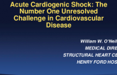 Acute Cardiogenic Shock: The Number One Unresolved Challenge in Cardiovascular Disease