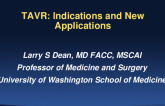 TAVR: Indications and New Applications