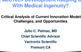 Session I: Challenges and Opportunities in MedTech Innovation - Is MedTech Development Keeping Up With Medical Ingenuity? A Critical Analysis of Current Innovation Models, Challenges, and Opportunities