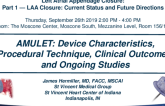 AMULET: Device Characteristics, Procedural Technique, Clinical Outcomes, and Ongoing Studies