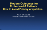 Modern Outcomes for Rutherford 6 Patients: How to Avoid Primary Amputation
