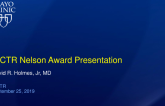 Presentation of the ISCTR-Nelson Award