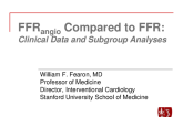 FFRangio Compared to FFR – Clinical Data and Subgroup MVD Analysis