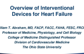 Overview Interventional Devices for Heart Failure