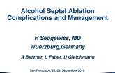Alcohol Septal Ablation Complications and Management