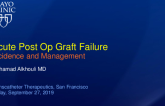 Acute Post-Op Graft Failure: Incidence and Management