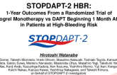STOPDAPT-2 HBR: 1-Year Outcomes From a Randomized Trial of Clopidogrel Monotherapy vs. DAPT Beginning 1 Month After PCI in Patients at High Bleeding Risk