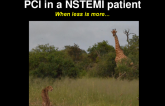 PCI in a NSTEMI patient When less is more…